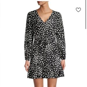 LIKE NEW VINEYARD VINES Spotted Tie-Waist Dress